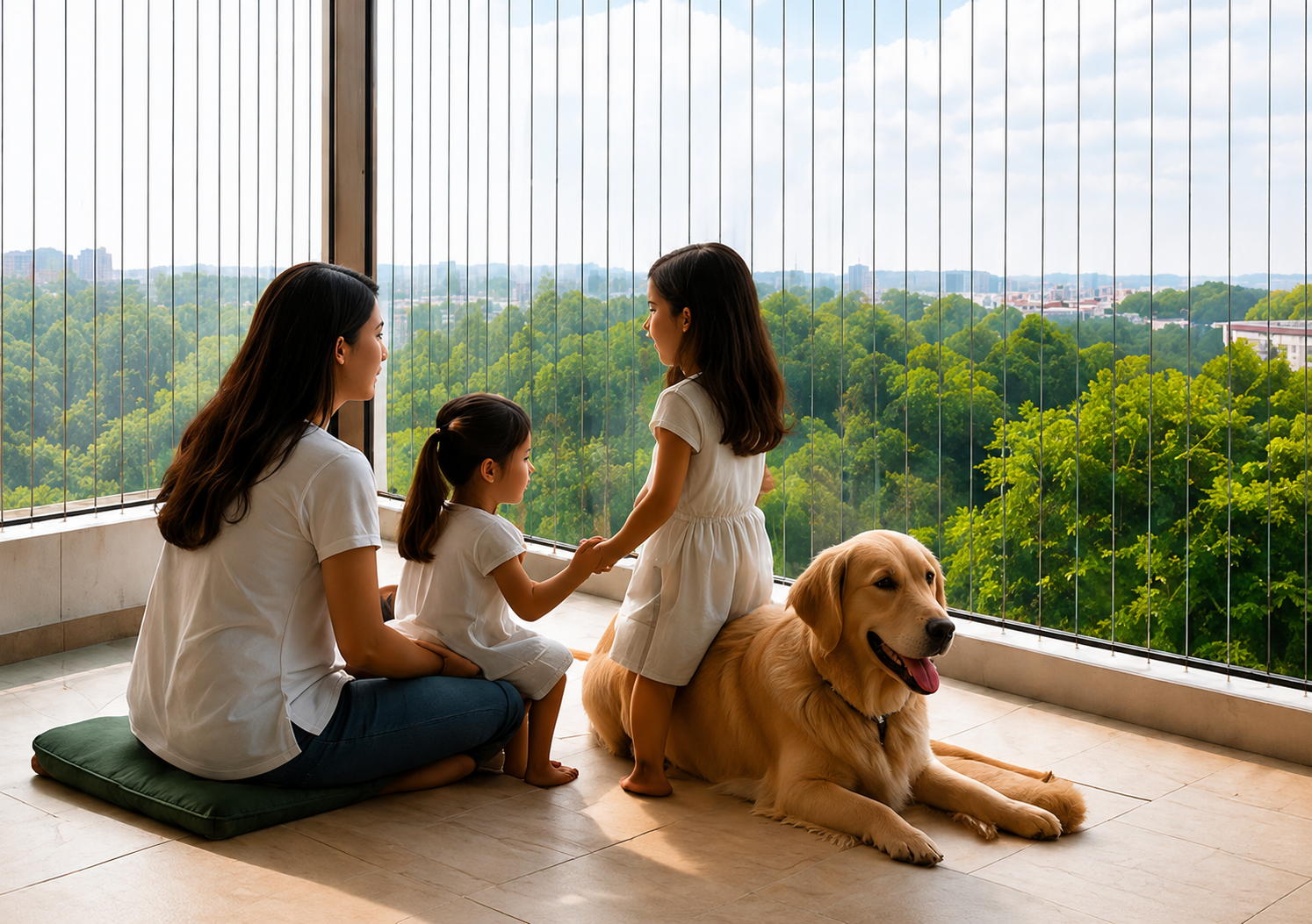 High-Tensile Balcony Grills panoramic view